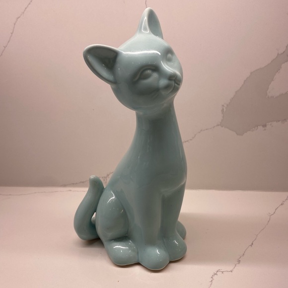 Ceramic Cat Decor - blue - Picture 2 of 4